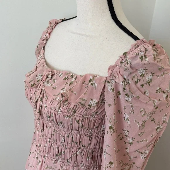 Reformation Floral Pink Dress Size 8 - Picture 6 of 8